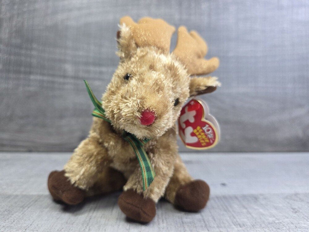Ty Rudy Christmas Reindeer Beanie Baby w/Tag 2003 Plush Stuffed Animal 127a